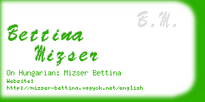 bettina mizser business card